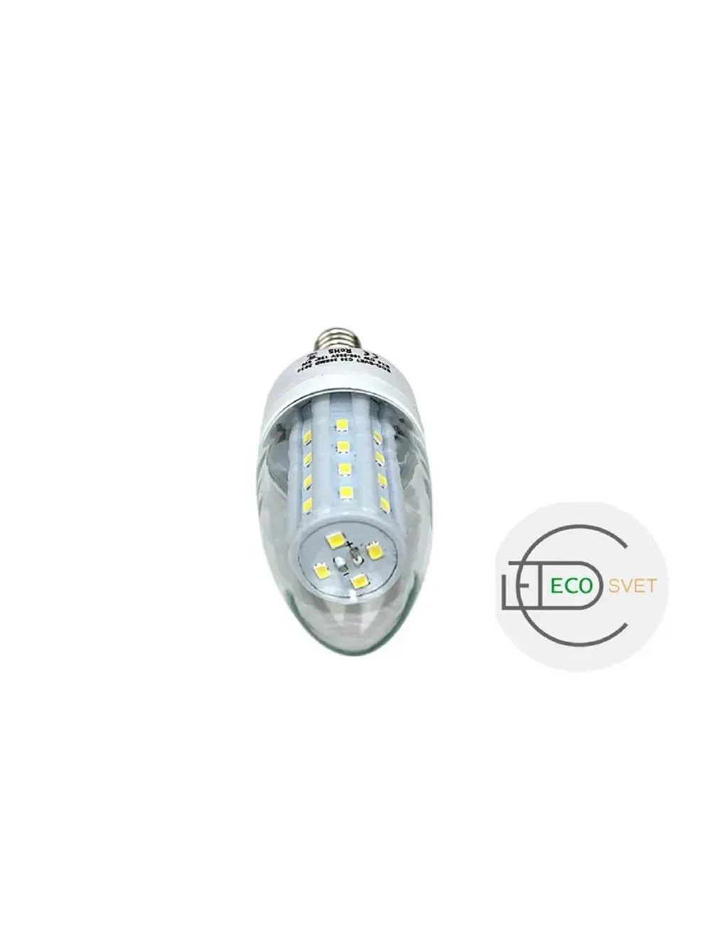 Светодиодная LED лампа С35 Е14 36LED 5W 10шт тёпл