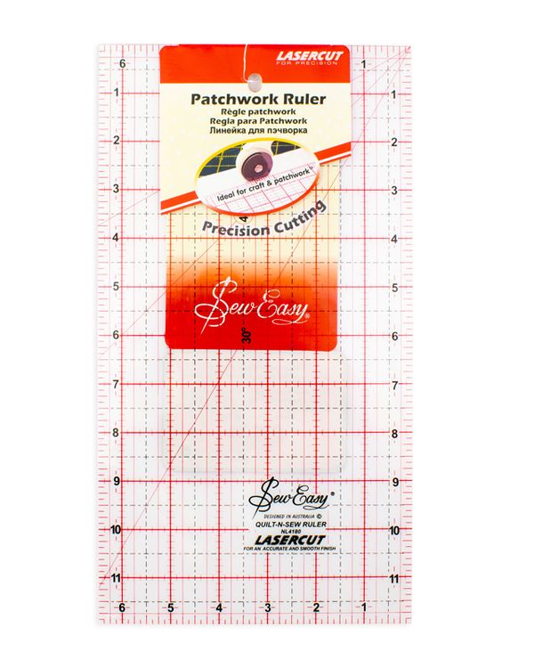 Линейка для пэчворка с градацией в дюймах 12x6½'', Hemline