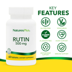 NaturesPlus, Рутин, 500 мг, 60 таблеток
