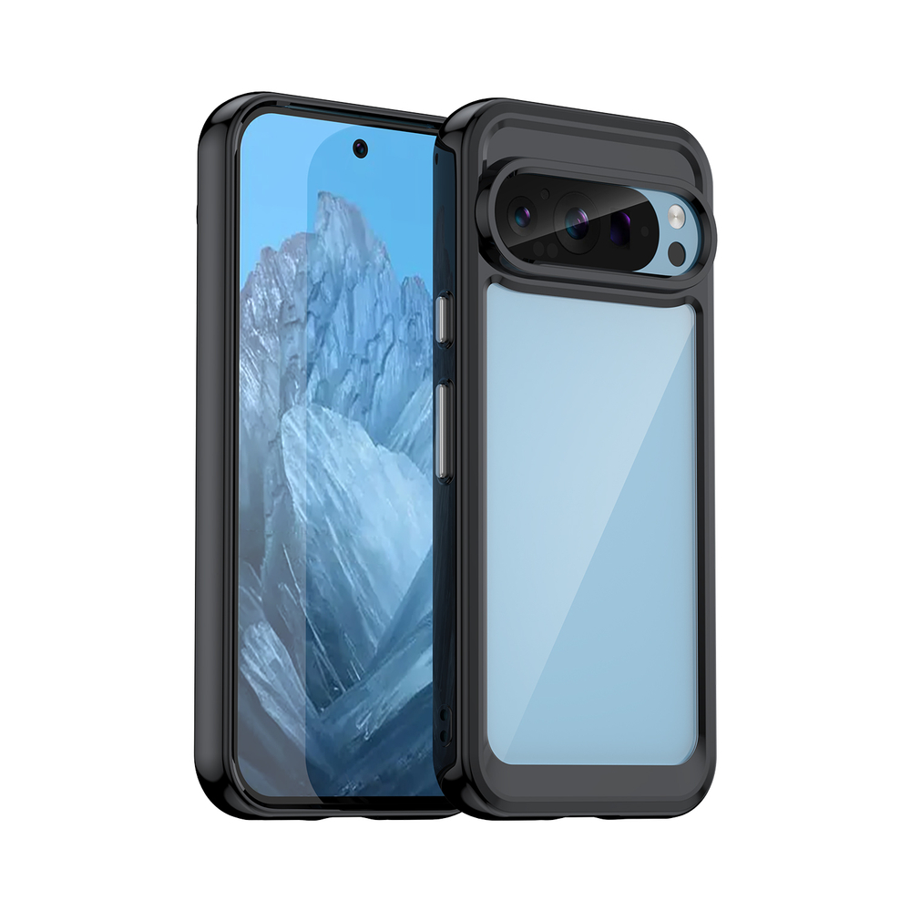 Чехол с мягкими рамками черного цвета для Google Pixel 9 Pro, увеличенные защитные свойства