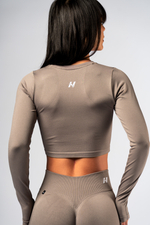Лонгслив Seamless Long-Sleeve Top POWER 892 Светло-коричневый