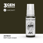 Акриловая краска AK Interactive RAF Dark Green 3GEN AIR, 18мл
