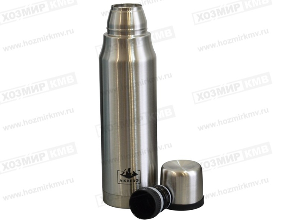 RM-1809 (AISBERG) Термос 1л нержавейка Silver с клапаном SUS 304
