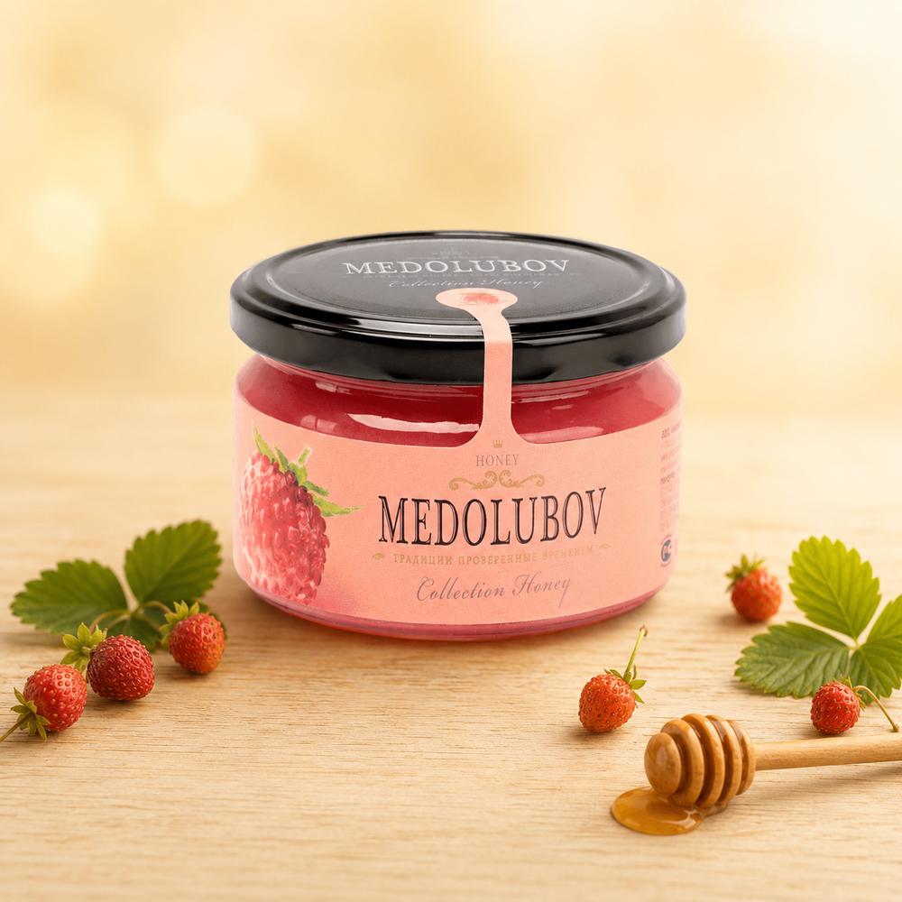 Крем-мёд MEDOLUBOV «Земляника», 250 мл