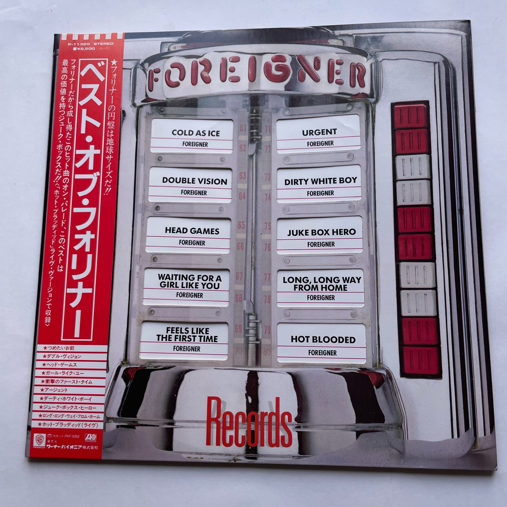 Винтажная виниловая пластинка LP Foreigner Records (Япония 1982) (Оби)