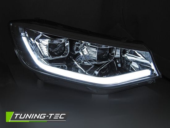 Фара передняя TUBE LIGHT CHROME DRL SEQ для VW CADDY 20