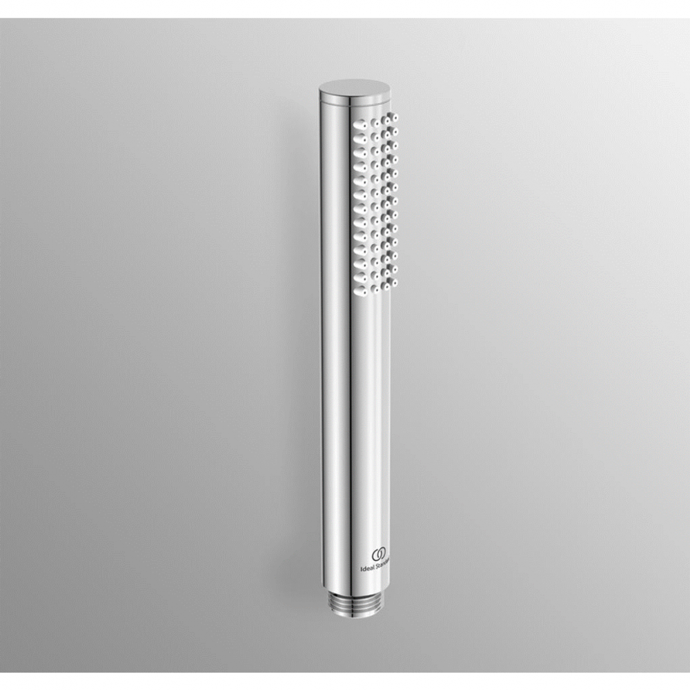 IDEALRAIN Металлический ручной душ типа Stick, цельный металлический корпус, цилиндрический дизайн, с логотипом Ideal Standard