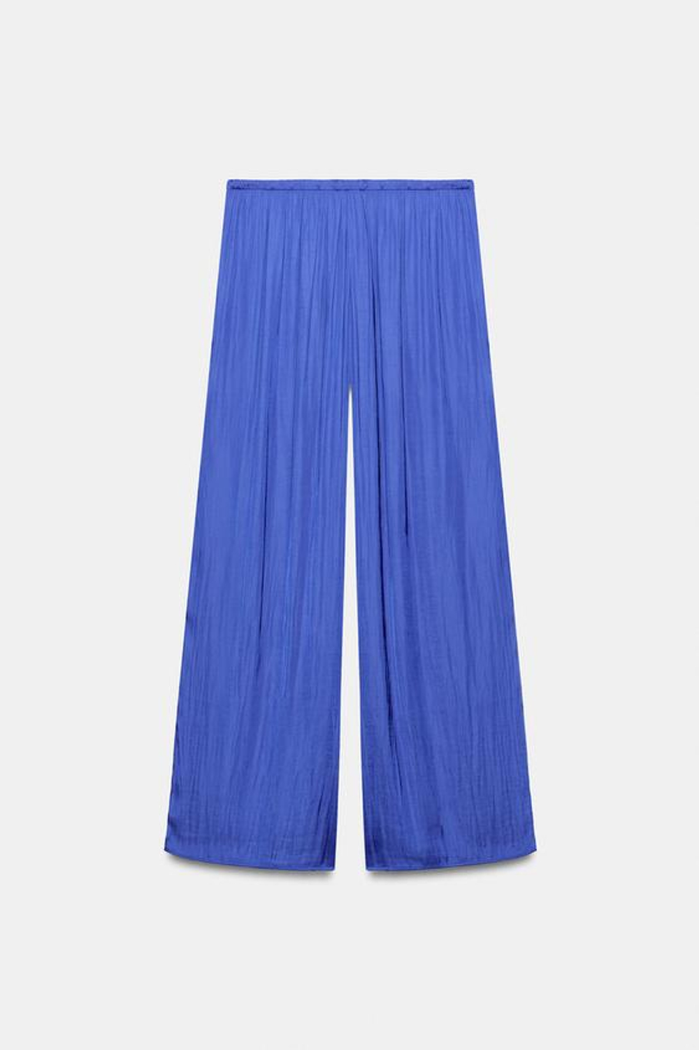ZARA СВОБОДНЫЕ БРЮКИ ПАЛАЦЦО, СИНИЙ ЭЛЕКТРИК
