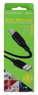 USB-кабель Borofone BX42, 1 метр для iPhone черный