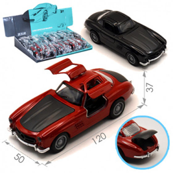 Метал. транспорт 12см МЕРСЕДЕС БЕНЦ  300SL  откр.двери  22шт.  арт.1372400