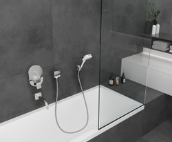 Смеситель для ванны Hansgrohe Vernis Shape однорычажный, СМ матовый чёрный 71458670