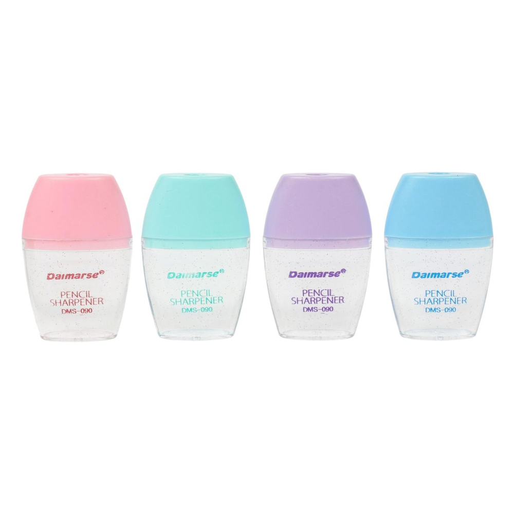 Точилка"Pastel" 4 цвета микс блестки, D-608B-2998