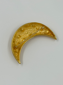 Брошь Полумесяц с кристаллами Christian Dior