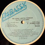 Aretha Franklin ‎– The Great Aretha Franklin - The First 12 Sides (Англия 1973г.)