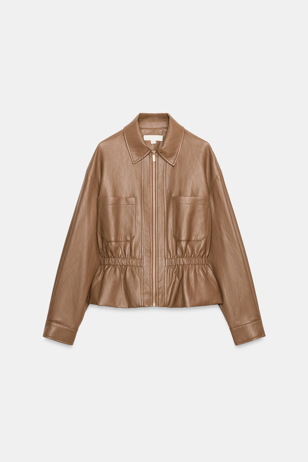 КУРТКА ИЗ ИСКУССТВЕННОЙ КОЖИ, ЭЛАСТИЧНАЯ ТАЛИЯ — ZARA