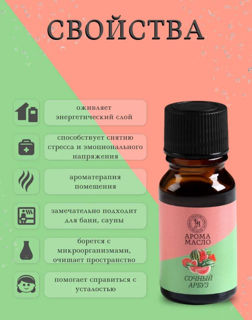 Эфирное масло «Сочный арбуз», 10 мл, Богатство Аромата