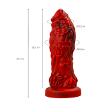 Силиконовый вибратор 21,7см ToyFa Black&Red Monster Docus 901020