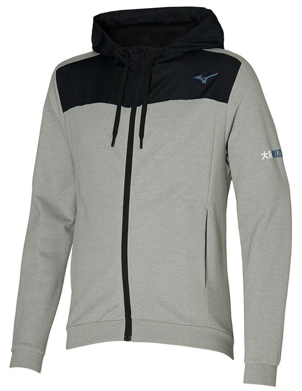 Мужская теннисная кофта Mizuno Sweat Jacket - gray melange