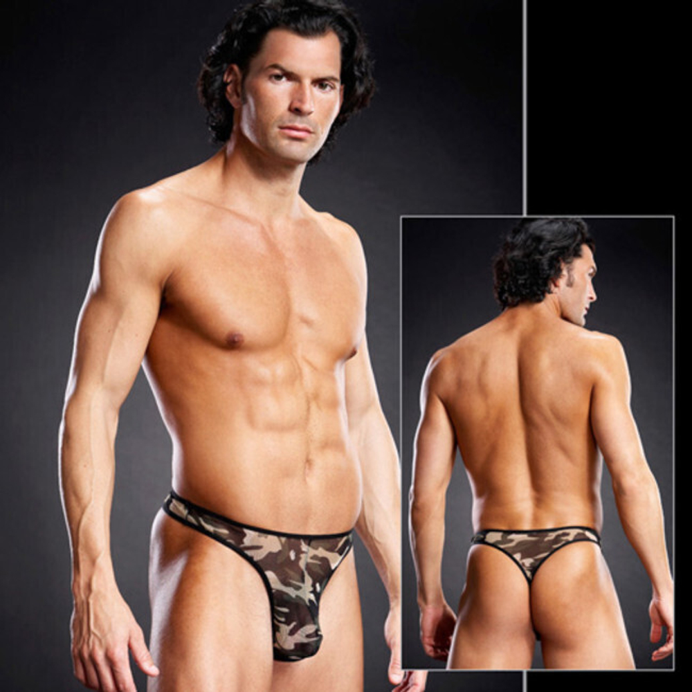 Трусы мужские стринги S/M 46-48 (Цвет: камуфляж)