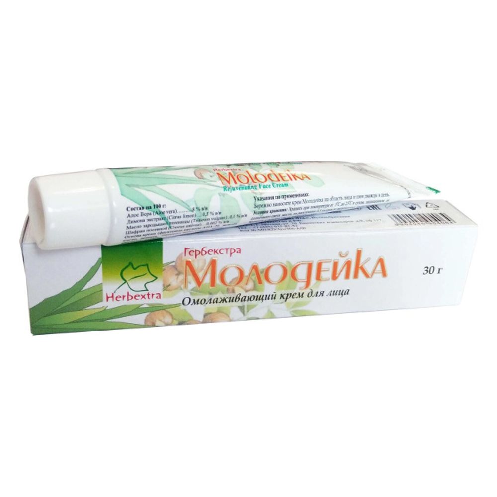 HerbExtra Молодейка Растительный омолаживающий крем для лица, 30 г