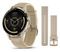 Умные часы Garmin Venu 3S цвета французский серый с кожаным ремешком с золотистым безелем