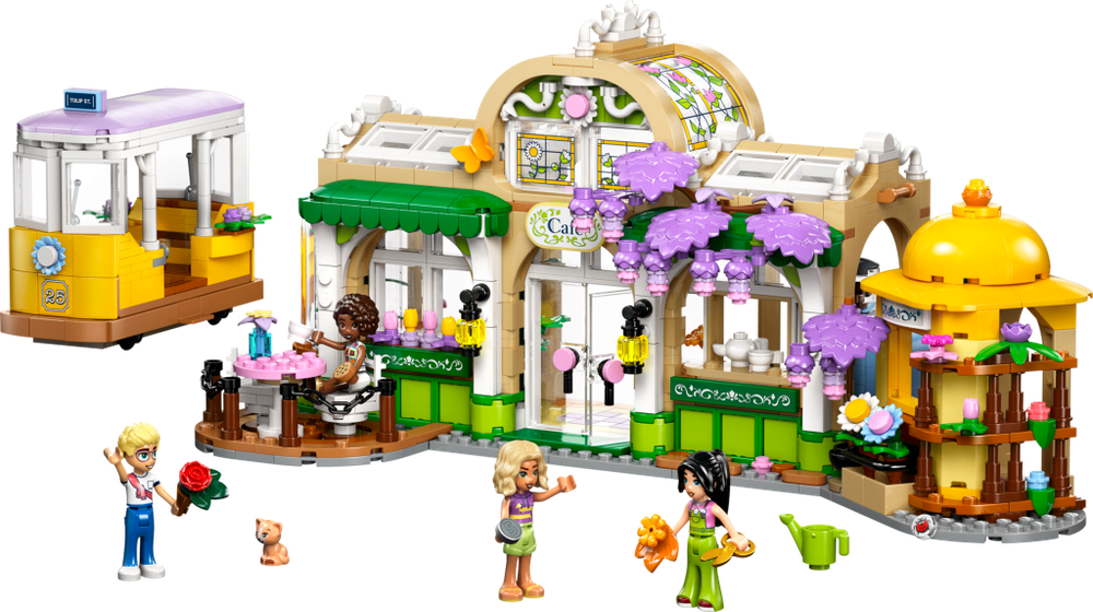 Конструктор Лего Френдс Зеленое кафе и цветочный магазин | LEGO Friends Plant Café & Flower Shop 42671 1138 деталей (9+)