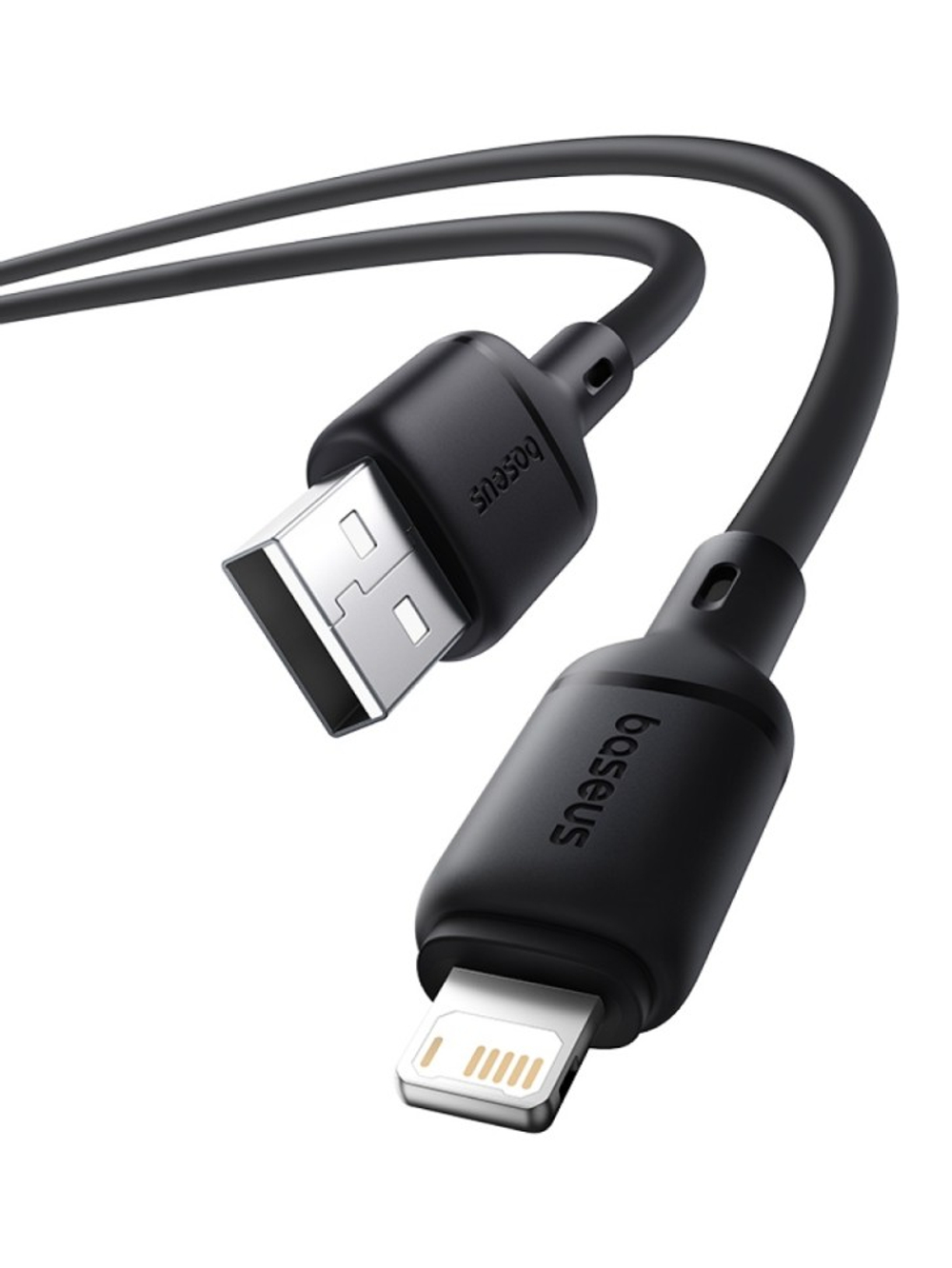 Usb Кабель-зарядка Lightning Baseus Silky Series 2.4A 1м (P10377702113-00) черный