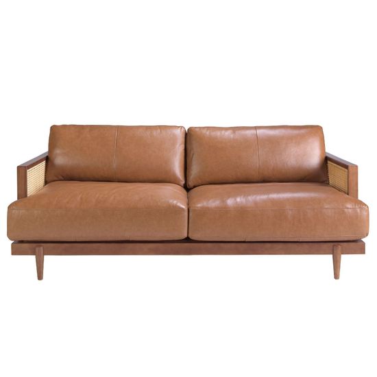 Диван 3-х местный 6177/KF8031-3P-M2731 Angel Cerda из коричневой кожи