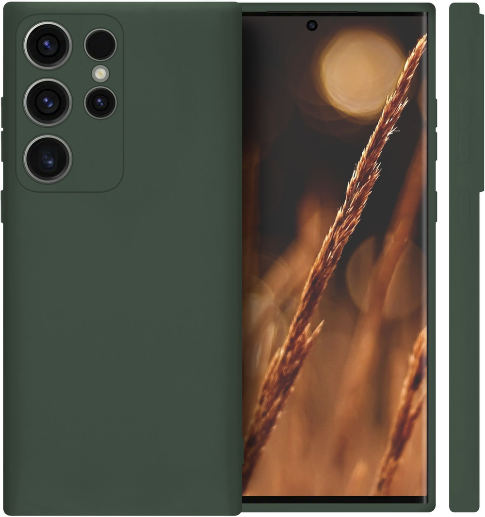 Мягкий Soft Touch чехол из силикона для SAMSUNG GALAXY S23 ULTRA с бархатной подкладкой