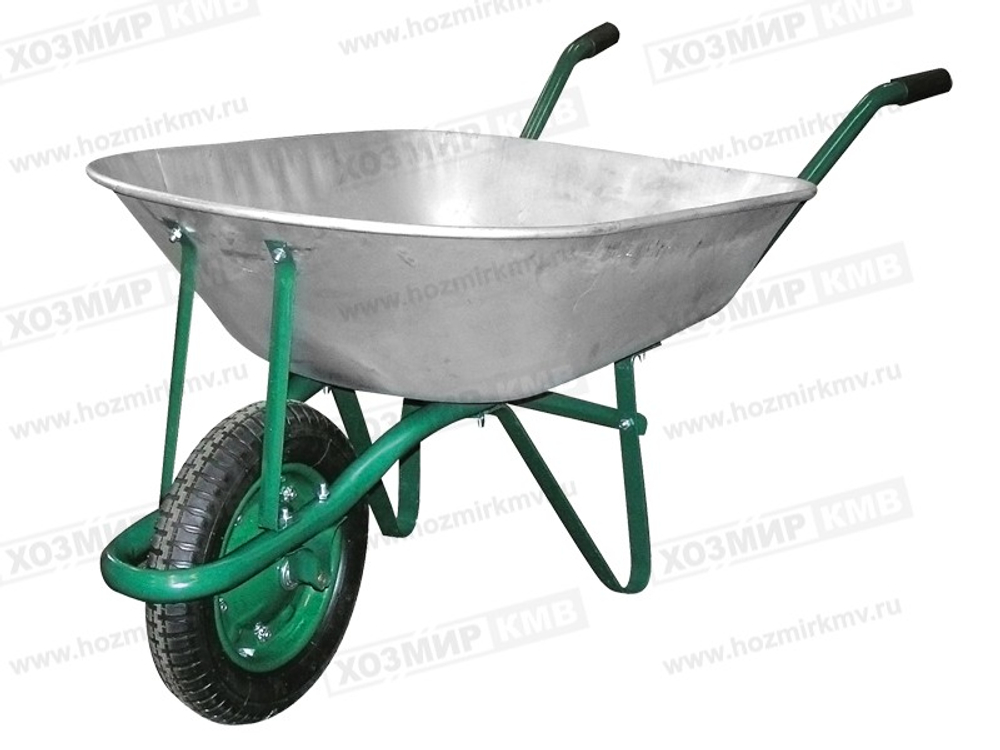 тачка оцинк. кузов 110 л 1 колесо 4,0*8 колесо САДОВАЯ