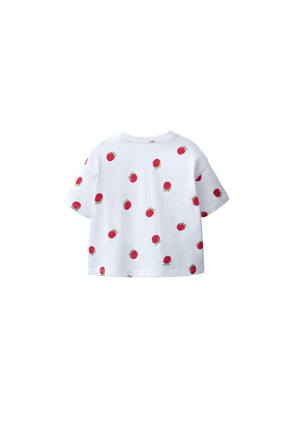 ZARA НАБОР ИЗ ДВУХ ОДНОТОННЫХ И ПРИНТОВАННЫХ ФУТБОЛОК, БЕЛЫЙ/КРАСНЫЙ