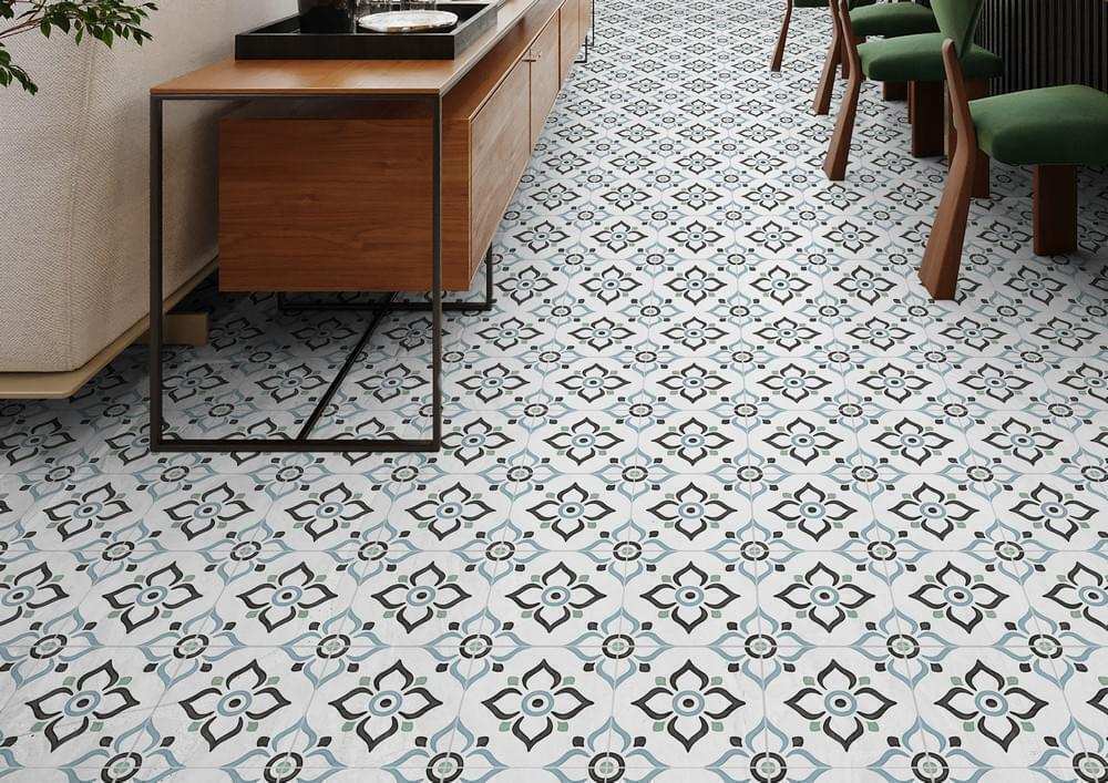 Ennface Pattern Kaleidoscope Blue 22x25
