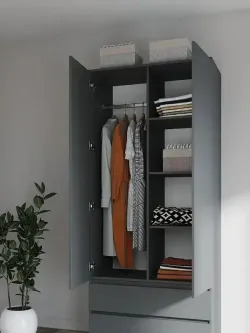 МС Мори Шкаф МШ 900.2 (Графит), ДСВ-Мебель, г. Пенза