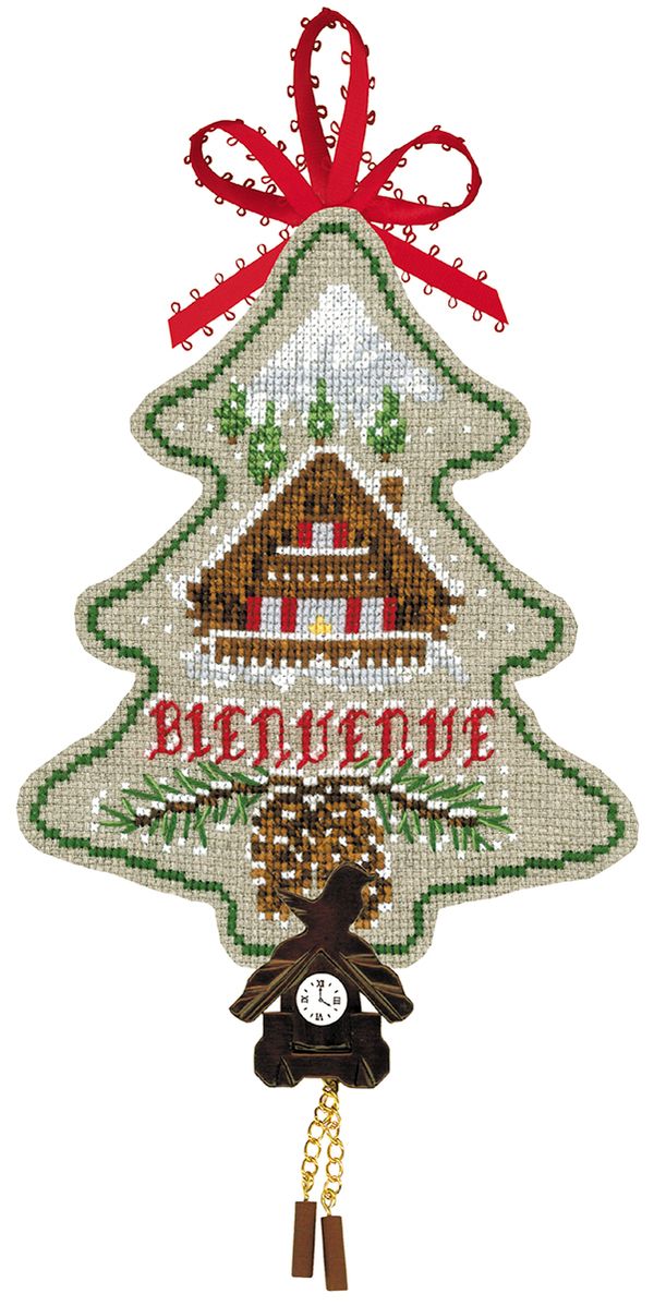 Набор для вышивания нитками Le Bonheur des Dames, елочная игрушка Sapin 2 (Пихта), 11х13 см