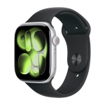 Умные часы Apple Watch Series 11 GPS, 46mm, Silver Aluminium Case with Black Sport Band, M/L