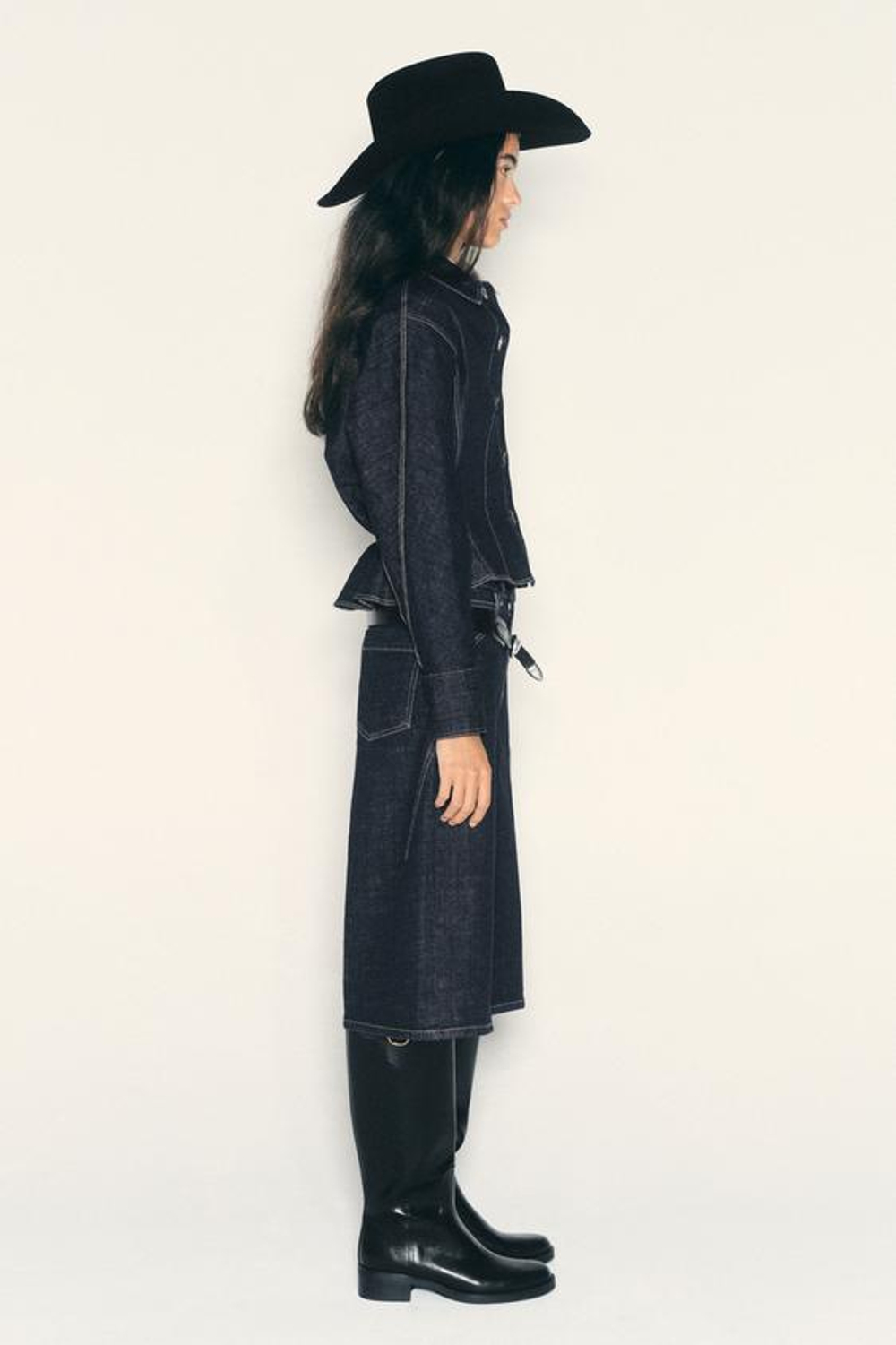 ZARA ДЖИНСОВЫЕ ШОРТЫ Z1975 С ВЫСОКОЙ ПОСАДКОЙ, СИНИЙ
