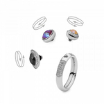 Кольцо - База Qudo deluxe small silver 17.8 мм 626660 S размер 17,8