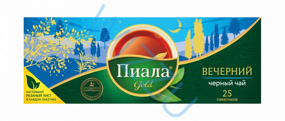 Чай черный Пиала Gold Вечерний пакет-й 37,5г