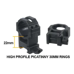 Прицел LEAPERS Accushot Premium 8-32X56, сетка MilDot гравированная - крепежные кольца на планку Picatinny 30 мм