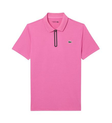 Теннисное поло Lacoste Ultra Dry Stretch Jacquard Tennis - fushia pink