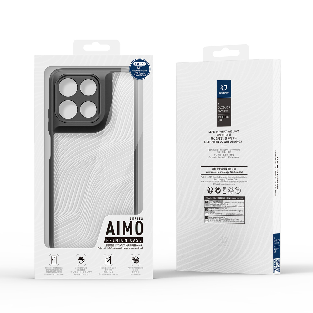 Тонкий чехол с мягкими рамками для Motorola G57 Power, G67 Power, G100 и G100S, серия Aimo Series от Dux Ducis