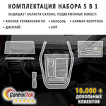 Chery Tiggo 7 Pro (2020) - комплект защитных пленок 5 в 1. Пленка защитная ControlTek HYBRID со слоем TOP COAT. Толщина: 6 mil. (175 мкм.)