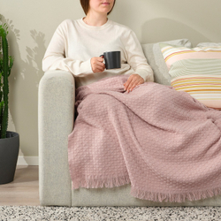 IKEA HORNMAL  (ИКЕА ХОРНМАЛ)  -  Плед - светло-розовый 130х170 см