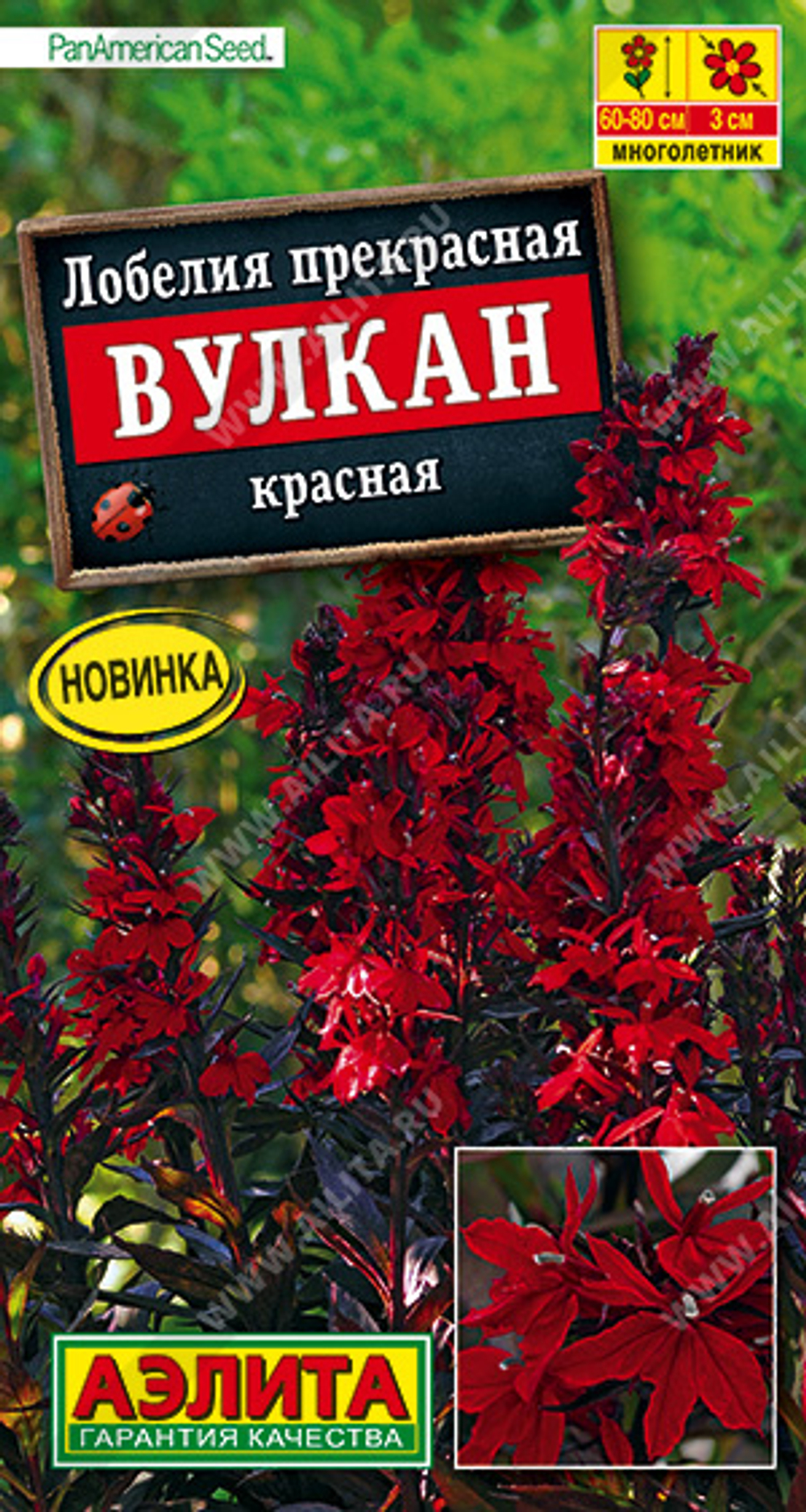Лобелия Вулкан красная 5шт Аэлита