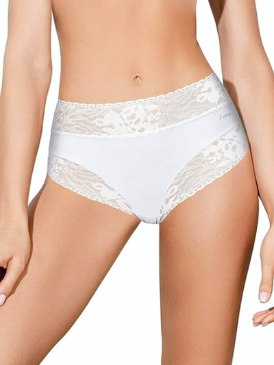 Трусики-слип со средней линией талии Soft lace (Размер: M) (Цвет: белый)