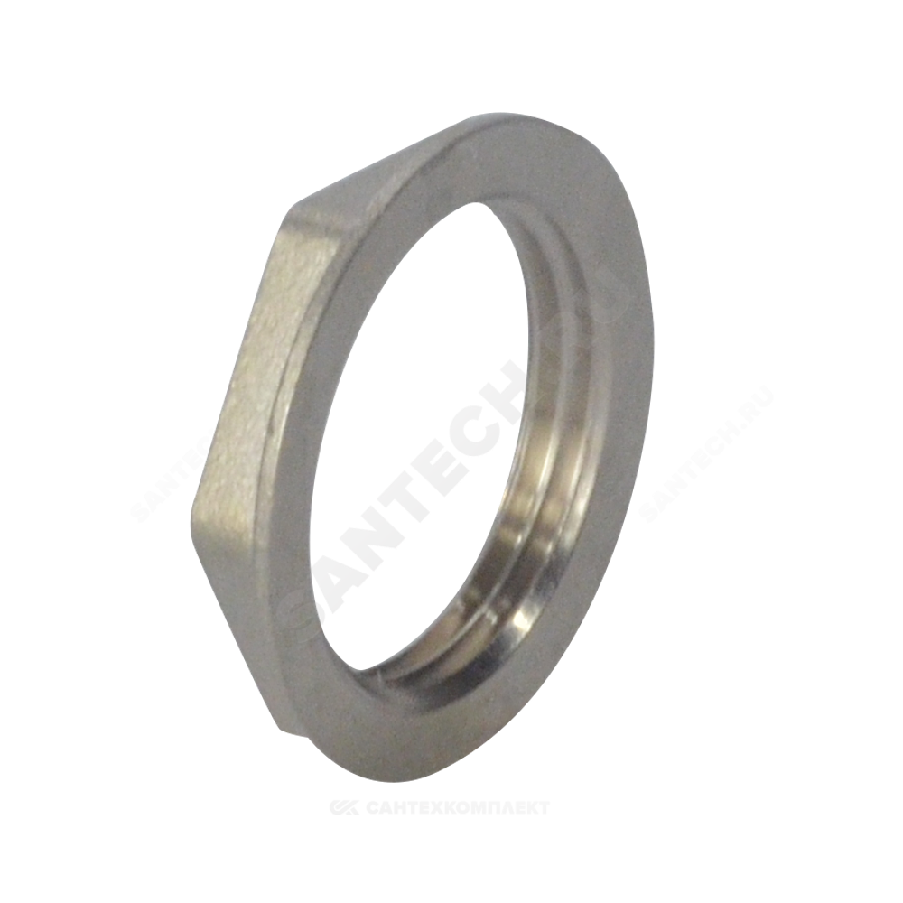 Контргайка латунь никель реборда Ду 40 (1 1/2") ВР SantechSystems
