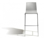 Стул барный пластиковый Scab Design Alice Barstool, хром, светло-серый