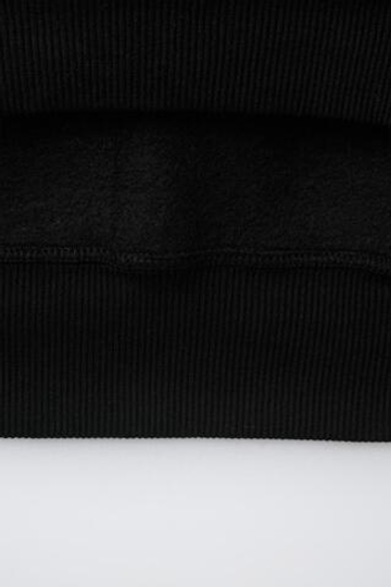 ZARA ОДНОТОННОЕ ХУДИ, ЧЕРНЫЙ