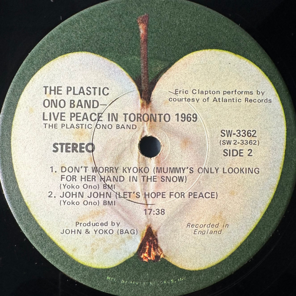 The Plastic Ono Band ‎– Live Peace In Toronto 1969 (США 1969г.)