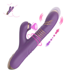 Силиконовый вибратор с возвратно-поступательной стимуляцией SW24126-purple